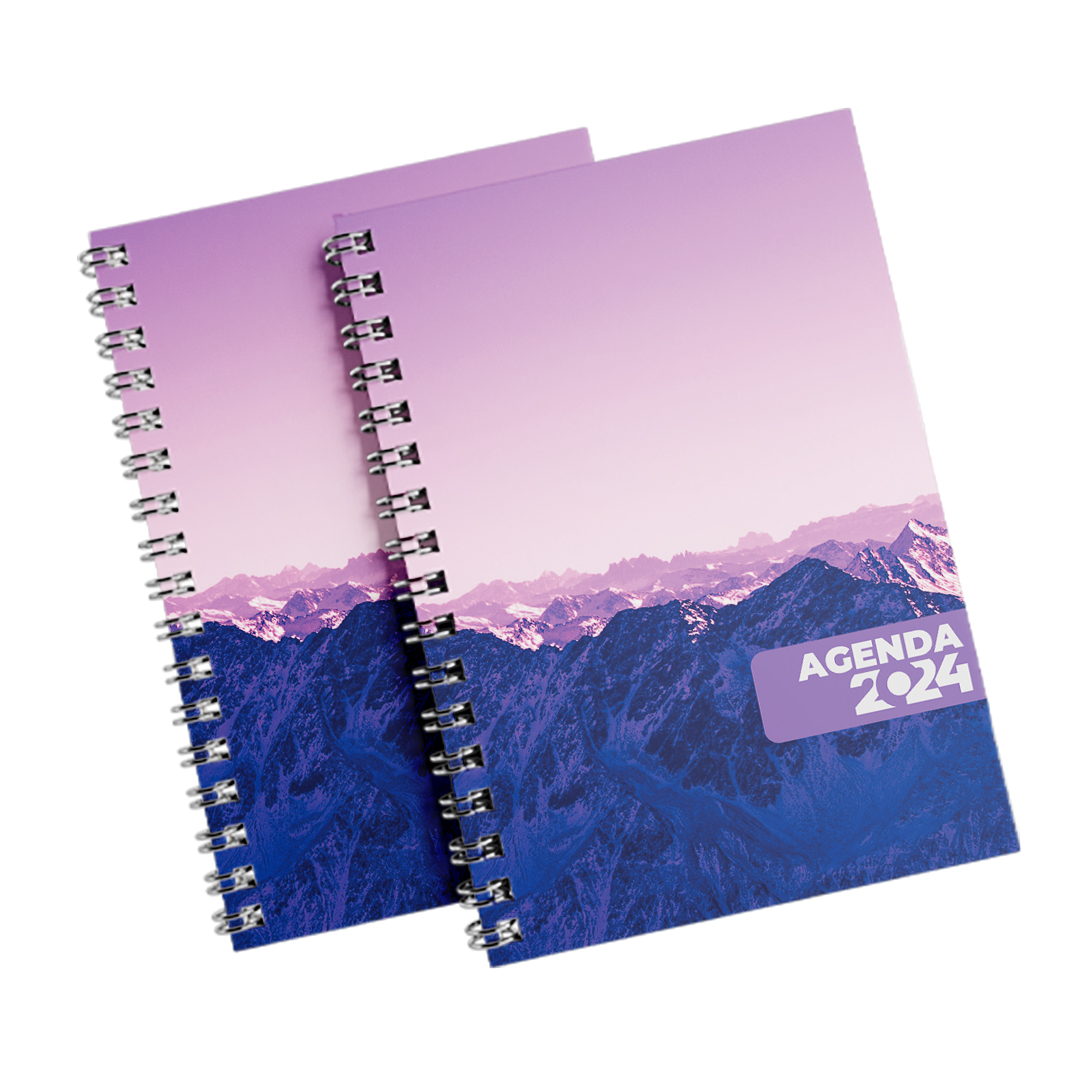 Agenda-2024-com-Wire-O-15x21cm-PURPLE-MONT-15-x-21-Frente-colorida-(4x0)-Couche-150g-(Brilho)